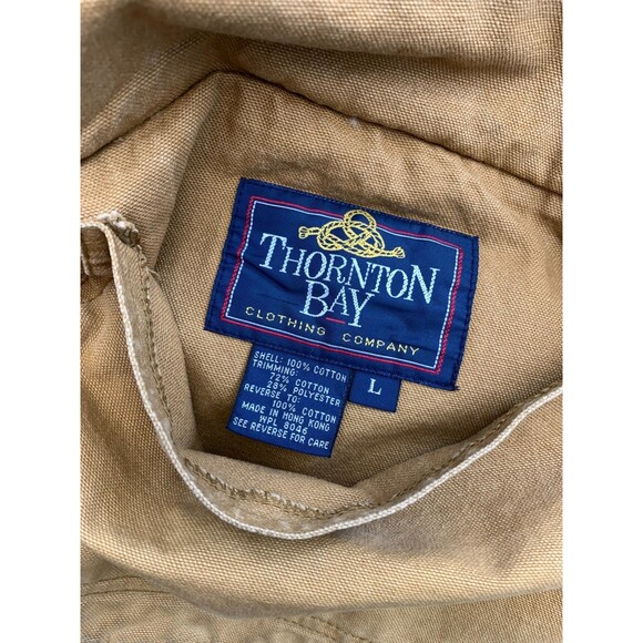 Vintage Barn Coat Mens L Chore Canvas Reversible Corduroy Cargo 90s Thornton Bay - Picture 10 of 10
